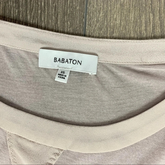 Aritzia Babaton Top 3/4 Length Sleeve Flowy Casual Basic Lilac Grey Size XS - Picture 12 of 16